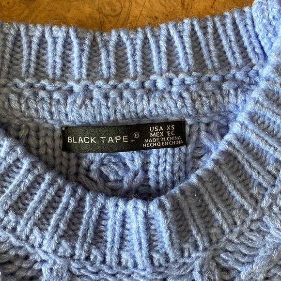 Light Blue Cableknit Sweater - Picture 3 of 10